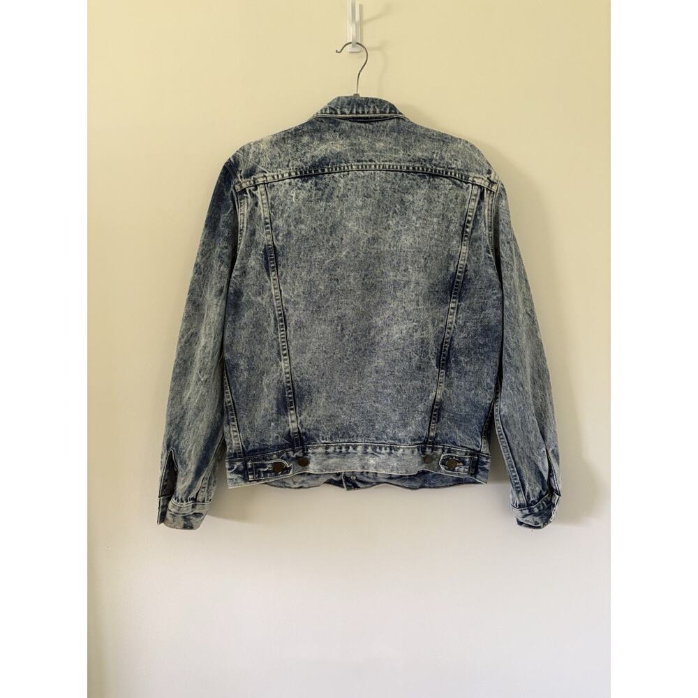 Vintage 80s GUESS By Georges Marciano Acid Wash Jean Jacket Medium Denim - Picture 3 of 12